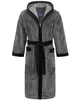 Morgenstern Herren-Bademantel mit Kapuze in anthrazit