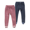 People_Wear_Organic Wolle-Seide Leggings in dunkelblau oder rosa geringelt
