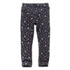People_Wear_Organic Sweat-Treggings in nachtblau bedruckt mit Blümchenmuster