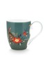 Pip_Studio XL Tasse in Grün mit Hasenmotiv aus der Winter Wonderland Kollektion (450 ml)