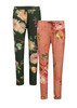 Pip_Studio Lange Hose in Dunkelgrün oder Rosa mit Tokyo Bouquet Design