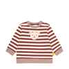 Steiff Mini-Kids Sweatshirt naturweiß-kastanienbraun gestreift