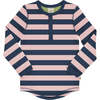 Maxomorra Langarm Shirt Stripe Pale Blush
